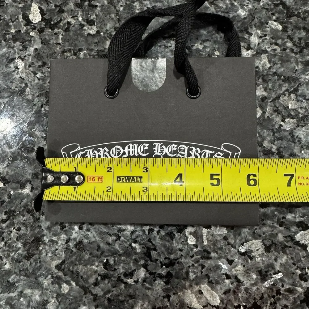 CHROME HEARTS Authentic Small Black Paper Shopping Gift Bag 
